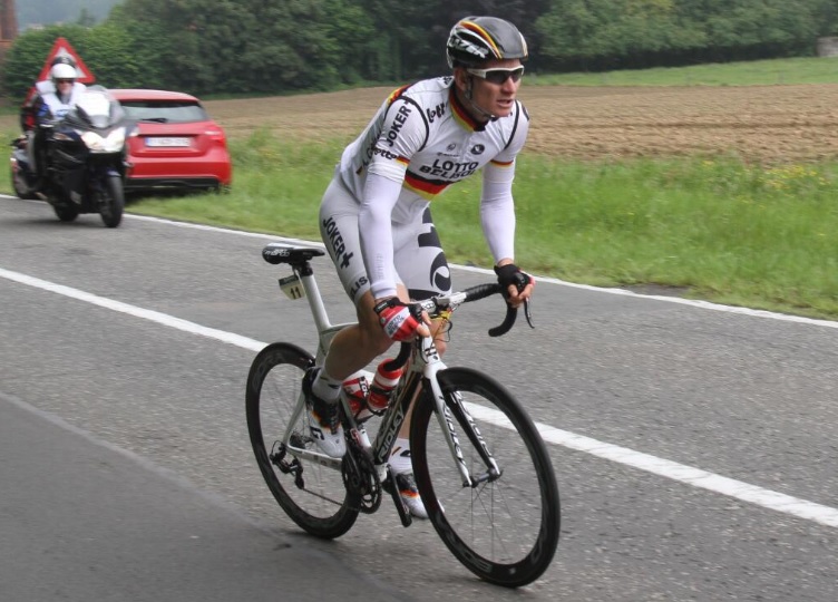 Lotto-Belisol wielrenner André Greipel op de Betsberg tijdens de Belgium Tour (foto @lau_vervust