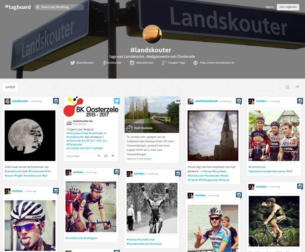 #tagboard van Landskouter - een verzameling van publieke sociale mediaberichten met de tagline #landskouter