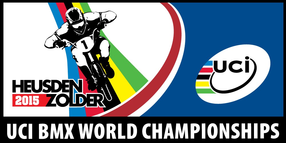 Logo van het wereldkampioenschap BMX 2015 in Heusden-Zolder