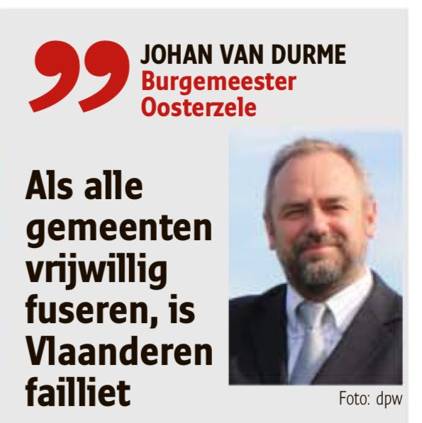 Quote van burgemeester van Durme in Het Nieuwsblad