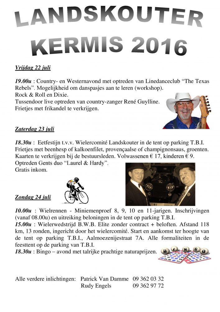 Het programma van Landskouter kermis 2016