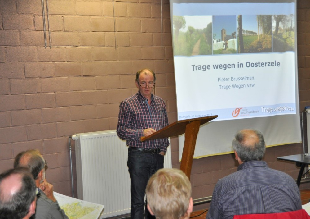 Christ Meuleman bij de voorstelling van de evaluatiekaart in het Erfgoedhuis