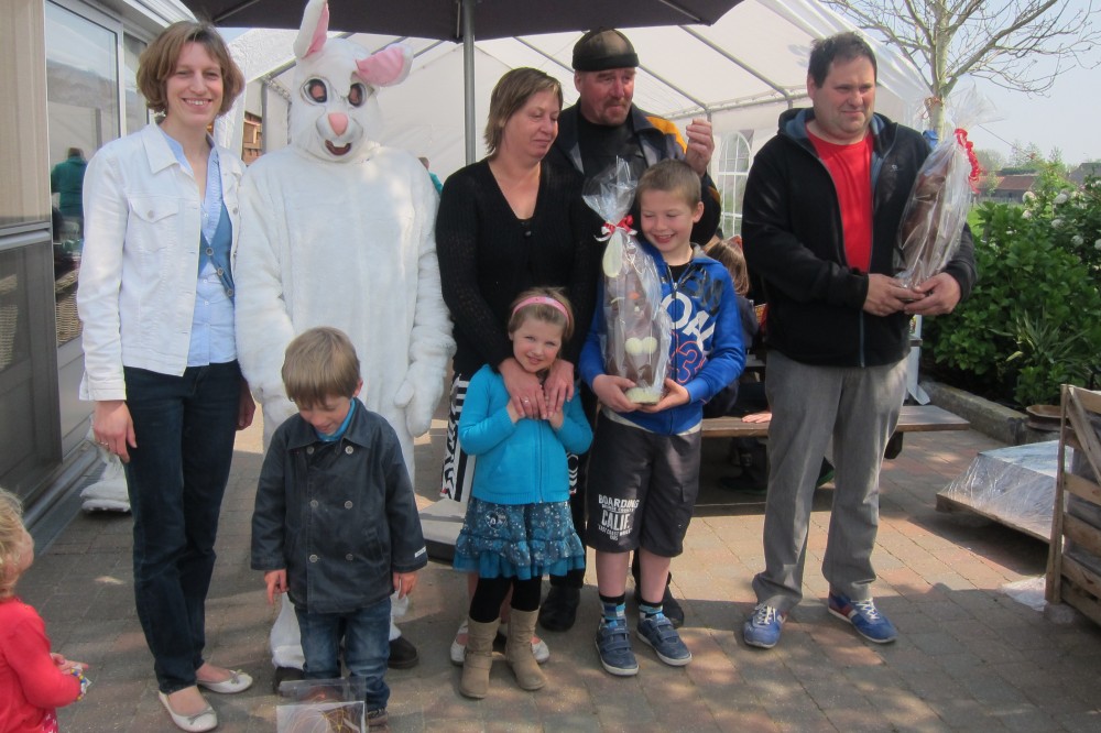 De winnaars van de reuze chocolade paashazen