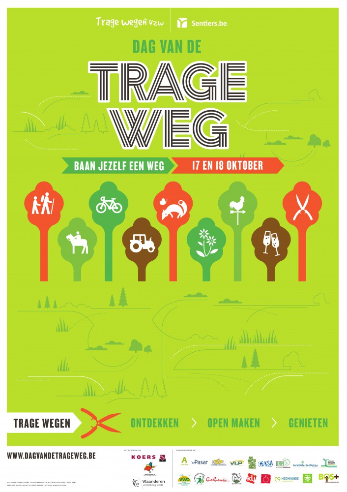 Dag van de Trage Weg in het weekend van 17 en 18 oktober. Elke werkgroep organiseert z'n eigen activiteit.